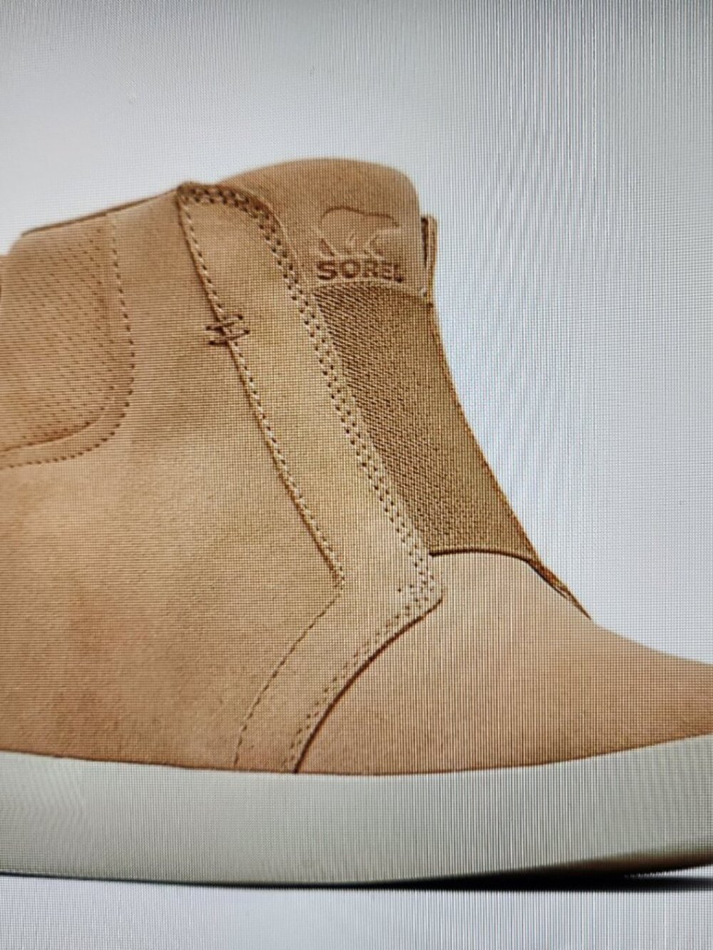 Sorel Out N About Pull on Wedge Booties. NIB. Size 5 in Canoe Sea Salt.